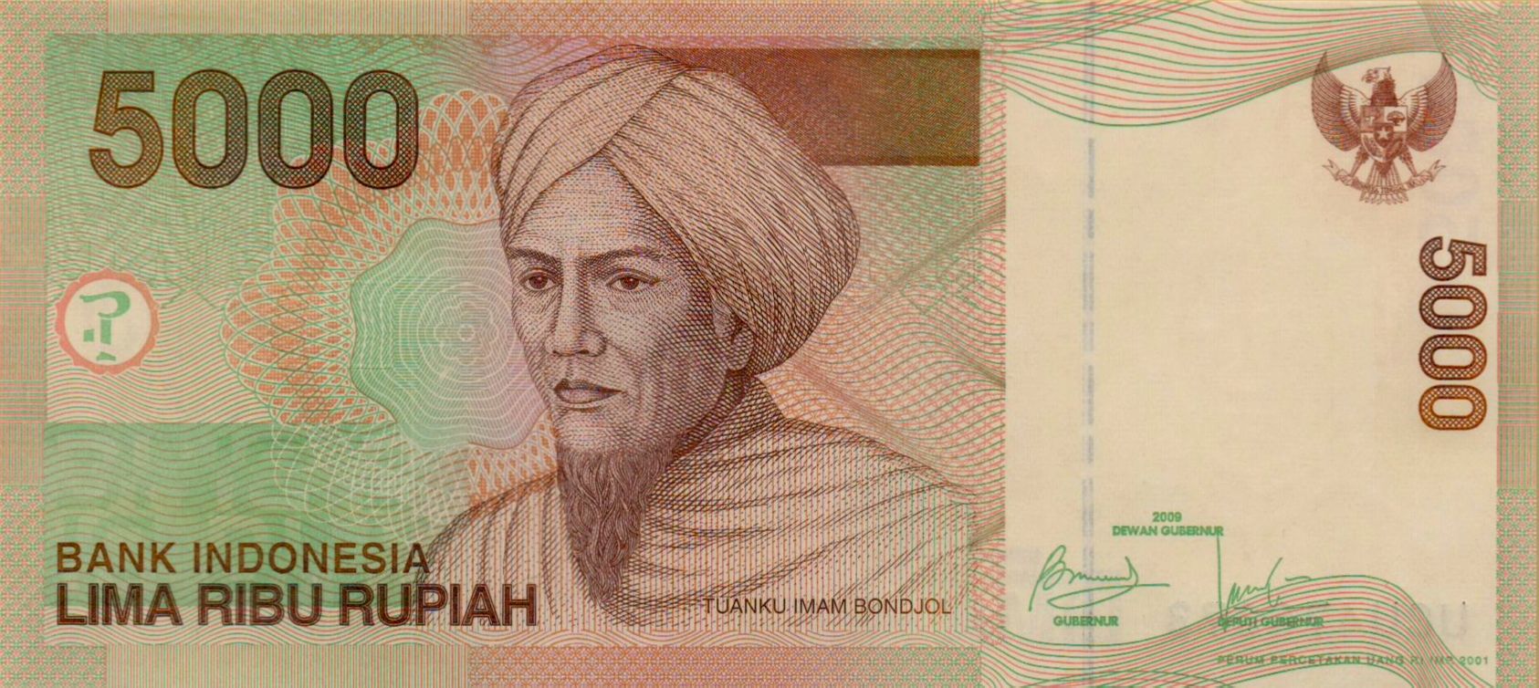 Indonesia 5000 2009 UNC P-142/i